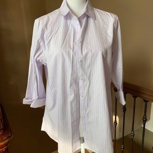 Lands End Long Sleeve Button Down Shirt Size 12